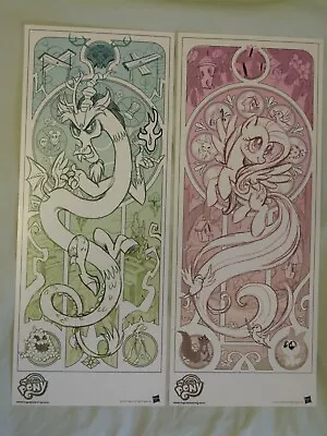 SDCC 2016 My Little Pony FiM Discord Fluttershy Artwork Prints Panels NEW Rare • $168