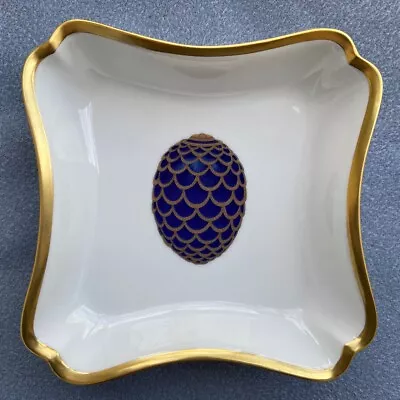 Faberge Imperial Egg Collection Square Serving Bowl Pine Cone Egg Limoges France • $265