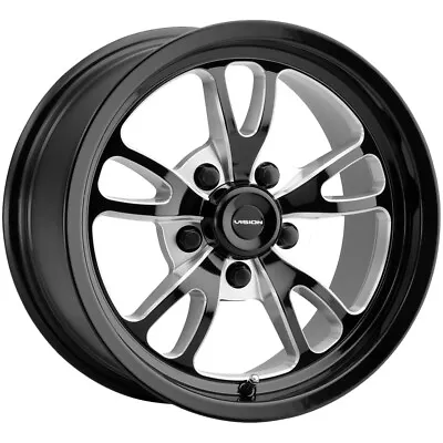 Vision 149 Patriot 15x10 5x4.75  +0mm Black/Milled Wheel Rim 15  Inch • $156.99