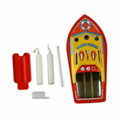 Retro Steam Boat Candles Powered Put Put Ship Collec Table Tin Toys Decoration • $16.54