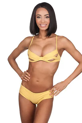 $19.99 • Buy Rosa Cha Sexy Underwire Cut-out Low Rise Short Swim Bikini Swimsuit Set 6662