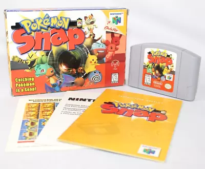 Pokemon Snap N64 Complete CIB Very Good Condition W/ RARE Sticker Sheet! NICE! • $149.99