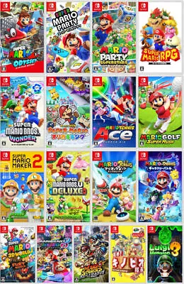 Nintendo Switch Video Game Super Mario Series 17 Type Choice Japan Tested W/Case • $44.40