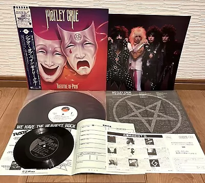 MEGA RARE!! MOTLEY CRUE - THEATRE OF PAIN- JAPAN VINYL LP OBI Original Pressing • $16