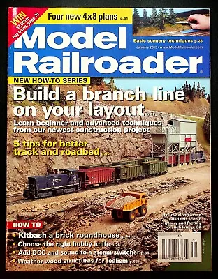 Model Railroader Magazine January 2013 4X8 Track Plan Scenery Kitbash DCC Steam • $12.99