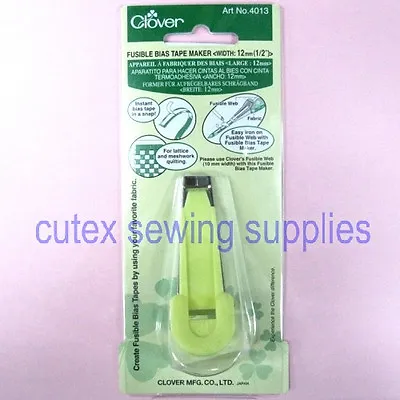 $6.15 • Buy Clover Fusible Bias Tape Maker - Finish Width Size 12mm (1/2 )