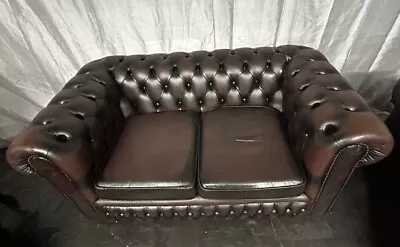 Chesterfield Two Seater Sofa Nice Classic Piece Lovely Rich Colour • £595