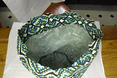 Vera Bradley Medium 12  Duffle Storage Lined Bag With Drawstring - Green/Blue • $2.99