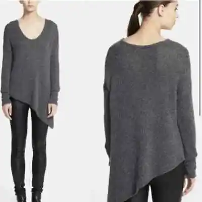 NWT $265 HELMUT LANG  Bare Boucle Wool Alpaca Blend Asymmetrical Sweater Sz M • $59.40