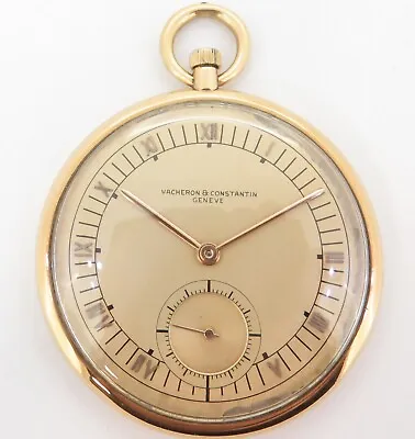 $3965.08 • Buy .C 1930s Vacheron & Constantin 18K Gold 46.5mm Open Faced Pocket Watch