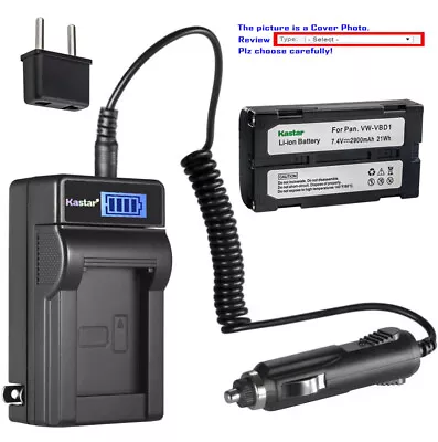 Kastar Battery LCD AC Charger For Panasonic PV-DBP5 PV-DBP5 PV-DV1000 VW-VBD1 • $8.99