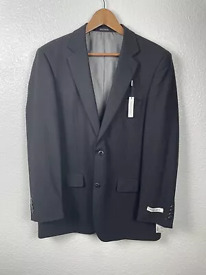 Pronto Uomo Signature Black Wool Two Button Mens Blazer Classic Sz-40 L NWT • $69.99