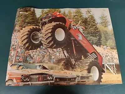 2 Sided Flying Fire & Bear Foot Vintage Monster Truck Poster  • $0.99