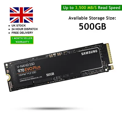 500 GB Samsung 970 EVO Plus MZ-V7S500BW | Internal NVMe M.2 SSDUp To 3500 MB • £45