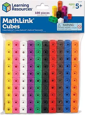 Learning Resources MathLink Cubes (Set Of 100) Linking/ Counting Block Set Earl • £20.20