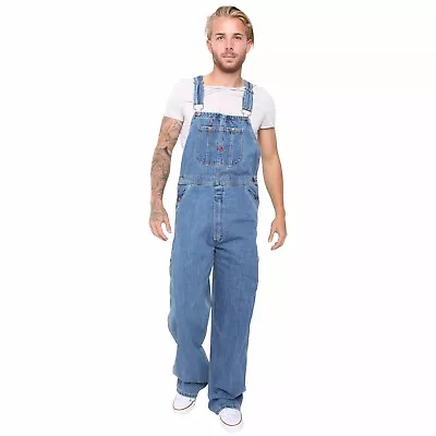 Men's Denim Dungarees Jeans Bib And Brace Overall Pro Heavy Duty Workwear Pants • $31.99