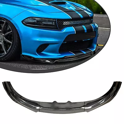 Front Bumper Lip Splitter For 2015-2022 Dodge Charger SRT Carbon Fiber Style • $49.99