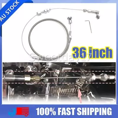 36inch Car Universal Throttle Cable Stainless Steel Accelerator Housing Rod AU Y • $27.39