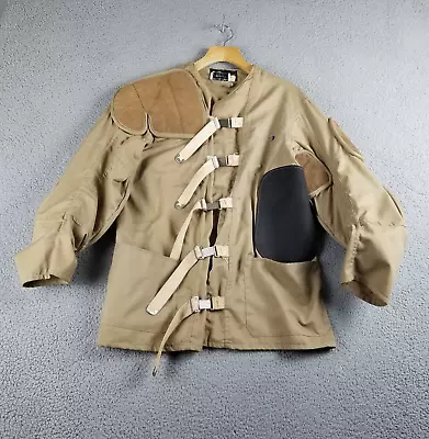 10-X Shooting Jacket Men L Hunting Padded Tan Vintage Imperial Leather Target • $79.88