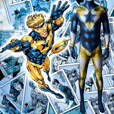 £40.80 • Buy Booster Gold Jumpsuit Cosplay Superhero Michael Jon Carter Adult Kids Bodysuit