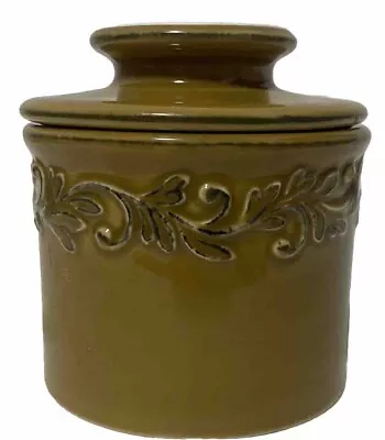 ORIGINAL Ceramic French BUTTER BELL CROCK L.Tremain  ANTIQUE SIENNA BROWN  2009 • $17.59