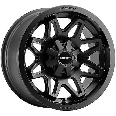 4-Vision UTV 416 Seven 12x8 4x136 -10.2mm Matte Black Wheels Rims 12  Inch • $484.33