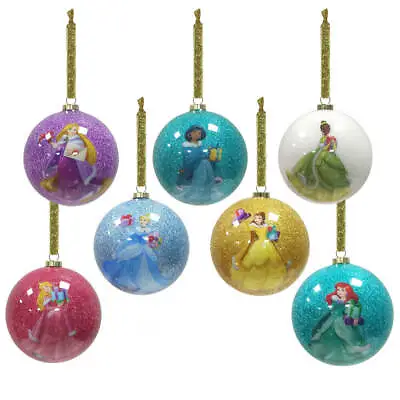 Disney Gifts - Princess Xmas: Set Of 7 Baubles - Gifting Decoration • $34.97