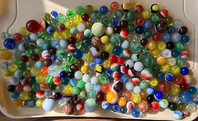 Vintage Lot Of 1960’s Marbles W/Marble Bag • $50