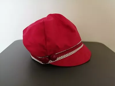 £15 • Buy Ladies Accessorize Red Cotton Mod 60s Style Baker Boy GoGo Cap Hat Retro