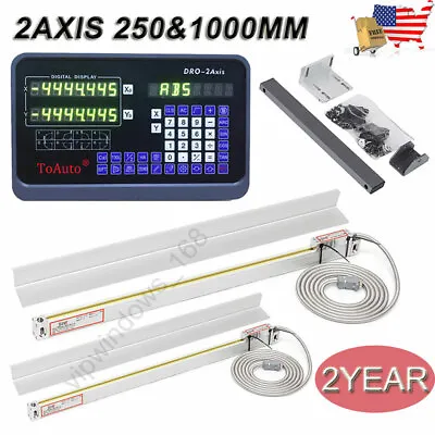 Bridgeport Mill 2Axis Digital Readout 5µm Linear Scale Glass Encoder 250&1000mm  • $195.78