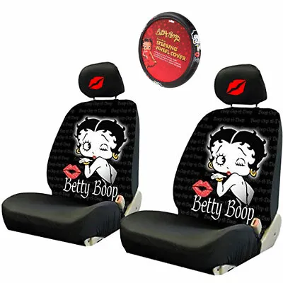 $54.94 • Buy For Kia Betty Boop Car Truck SUV Seat Headrest Steering Wheel Covers New