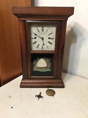 Antique JC Brown Forestville MFG Half Ripple Fusee Movement Cottage Shelf Clock • $599.99