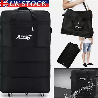 42  Extra Large Lightweight Luggage Trolley Suitcase Travel Bag Handbag 5 Wheels • £22.79