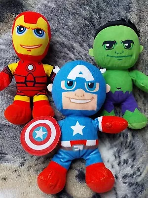 Marvel Avengers 9  Ironman The Hulk & Captain America Soft Toys • £11.95