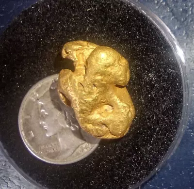 14.34 Gram Natural Placer Gold Nugget - Huge! • $1649.99