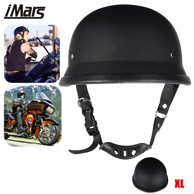 IMars® Motorcycle Half Helmet Adjustable Comfortable Beanie Cruising Matt Black  • $25.64