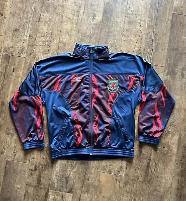 Wales Vintage Football Jacket 90s Umbro Training Drill Jacket • £100