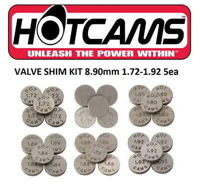 Hot Cams Valve Shim Kit 8.90mm 1.72-1.92 5ea • $17.99