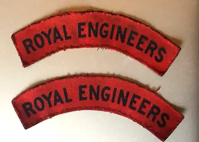 £40 • Buy Ww2 Royal Engineers Printed Shoulder Titles. Matched Original Set