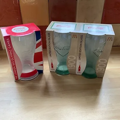3  McDonalds Limited Edition Glass Coca-Cola 1886-2011 + 2012 Olympic Games • £9.99
