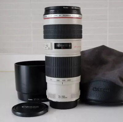 Canon EF 70-200mm F/4 L +ET-74 Lens Hood - Very Good Condition • £245