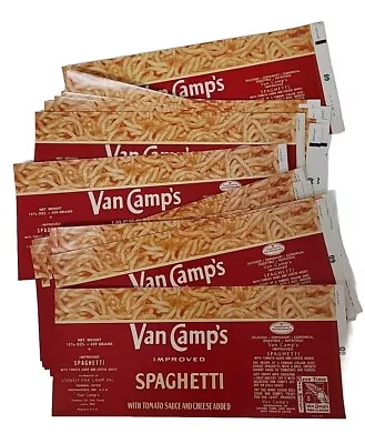 Wholesale Lot 30 Van Camp's Spaghetti Tin Can Label Paper Vtg Art Ephemera • $14.99