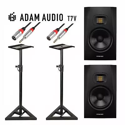 Adam Audio T7V 7  Studio Monitors (Pair) With Monitor Stands & Cables • £459