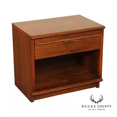 Lane Mid Century Modern Walnut Nightstand • $695