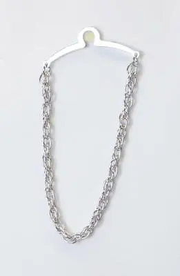NEW Men's 3 Mm Tie Chain Tack Clip Silver Double Woven Rope USA • $22.95