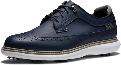 New Men's Footjoy Traditions Shield Tip Golf Shoes - Navy - 57911 • $95