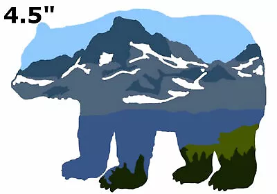 Bear Mountains Snow Trees Park - Car Truck Window Bumper Graphics Sticker Decal • $2.99