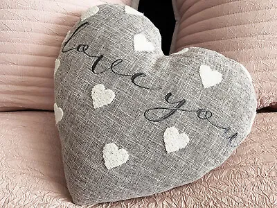 Heart Shaped  Love You  Cushion • £28.50