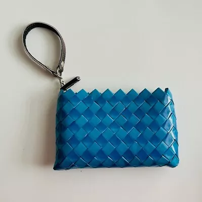 Nahui Ollin Recycled Blue Wristlet Clutch Purse • $10