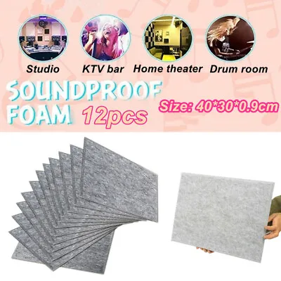 £32.99 • Buy 12PCS Acoustic Absorption Panel Foam Studio Soundproofing Insulation Wall Panels